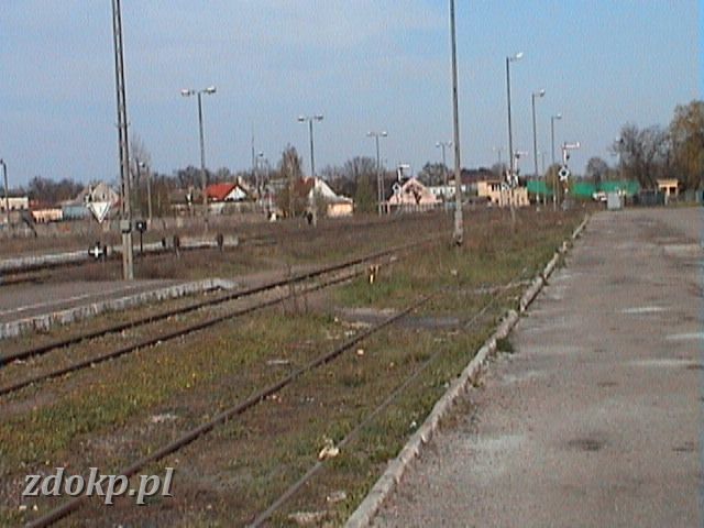 2005-04-25.46 WG widok w kier PN.JPG - stacja Wgrowiec - tory adunkowe